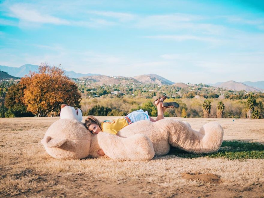We Took Our Huge Toy Bear On Fun Adventures