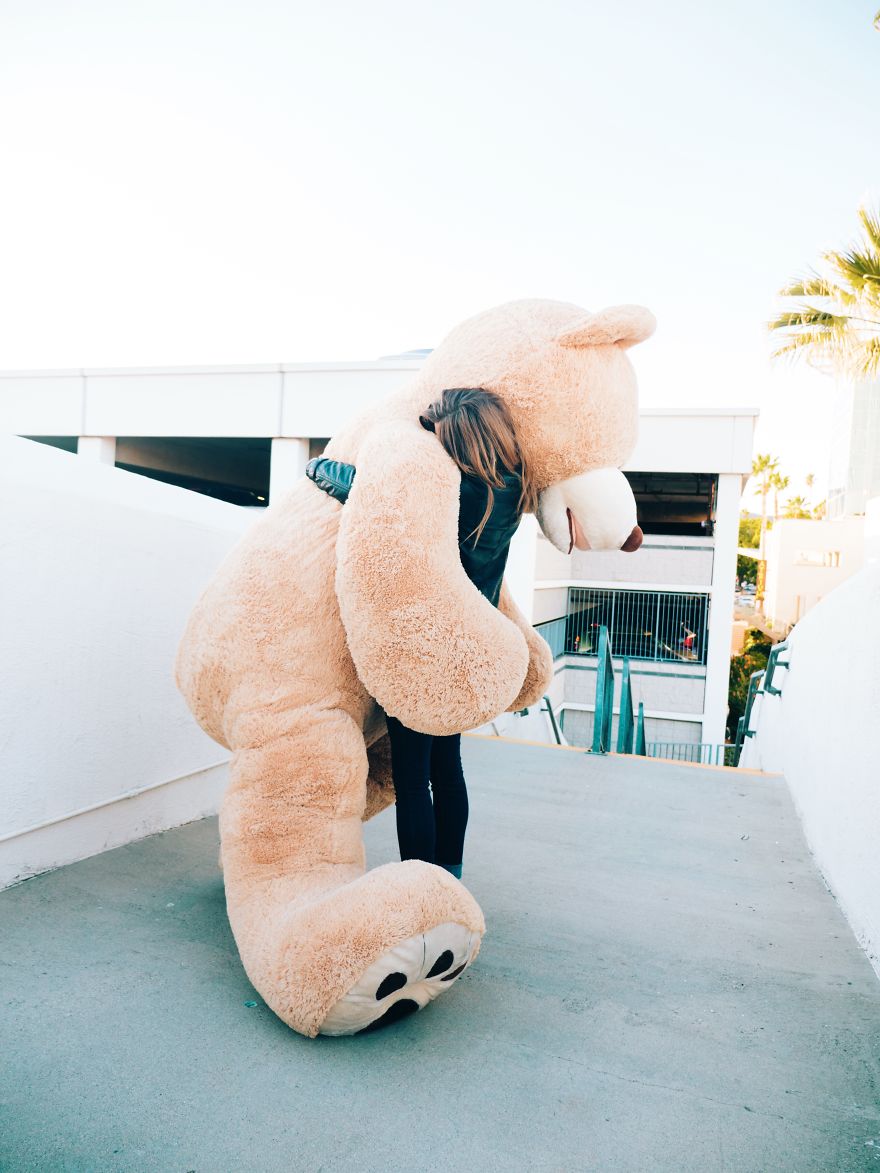 We Took Our Huge Toy Bear On Fun Adventures