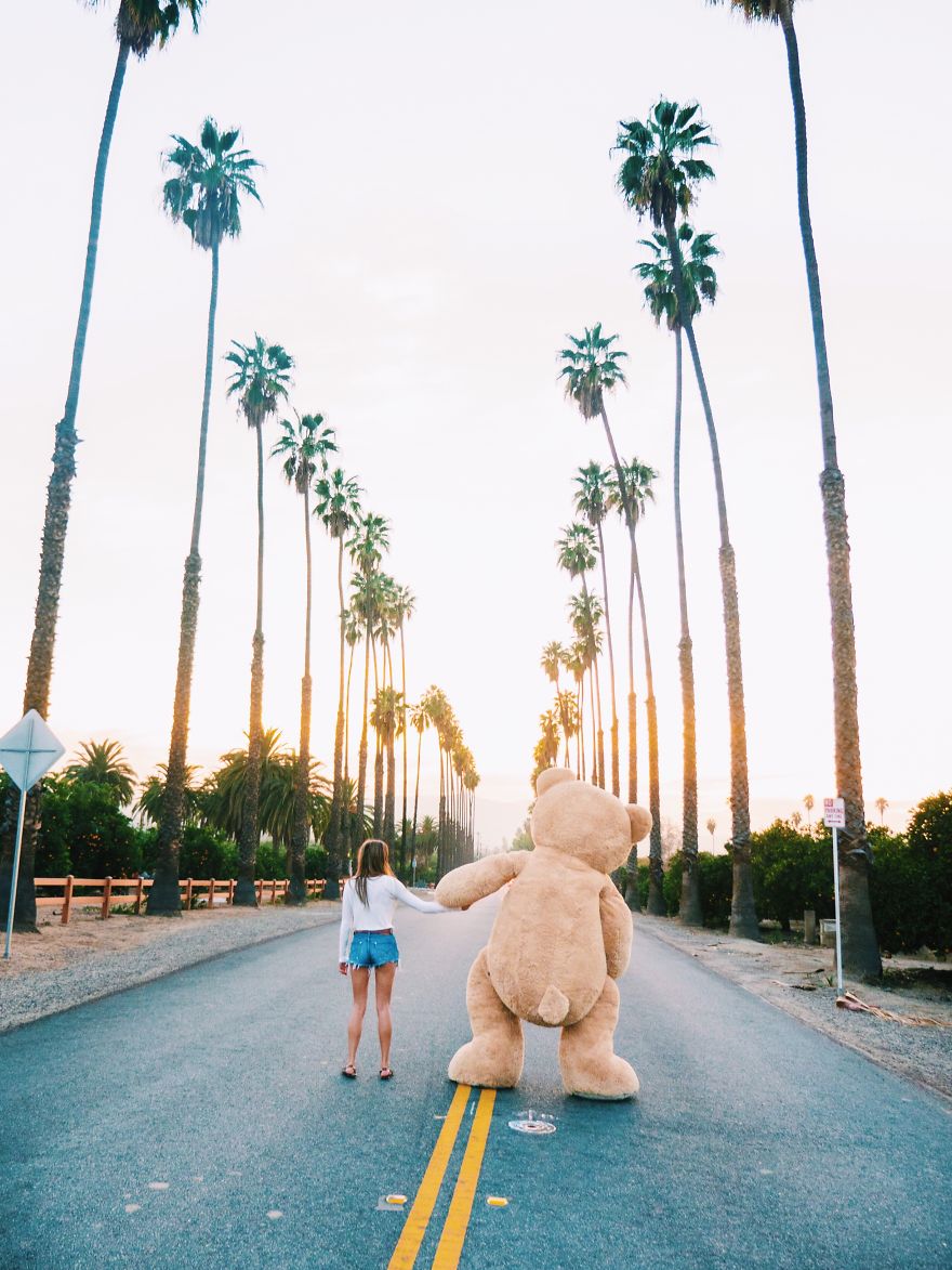 We Took Our Huge Toy Bear On Fun Adventures