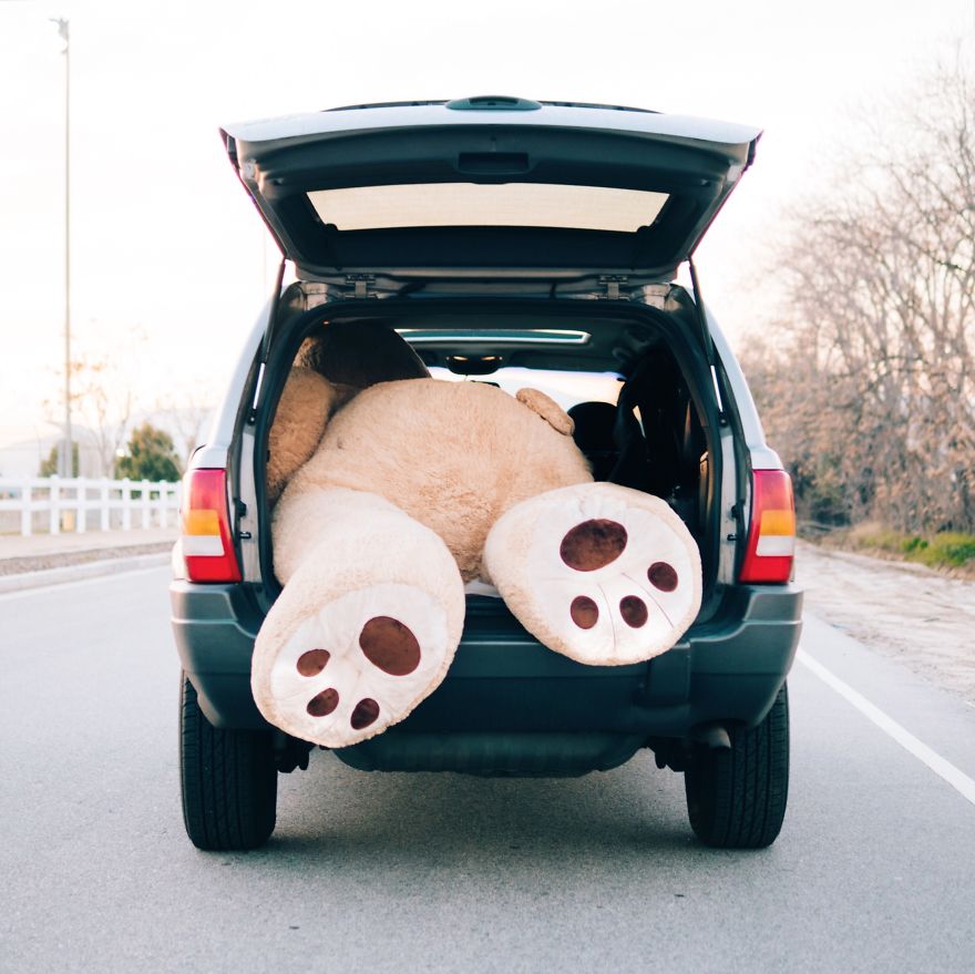 We Took Our Huge Toy Bear On Fun Adventures