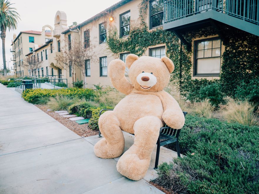 We Took Our Huge Toy Bear On Fun Adventures