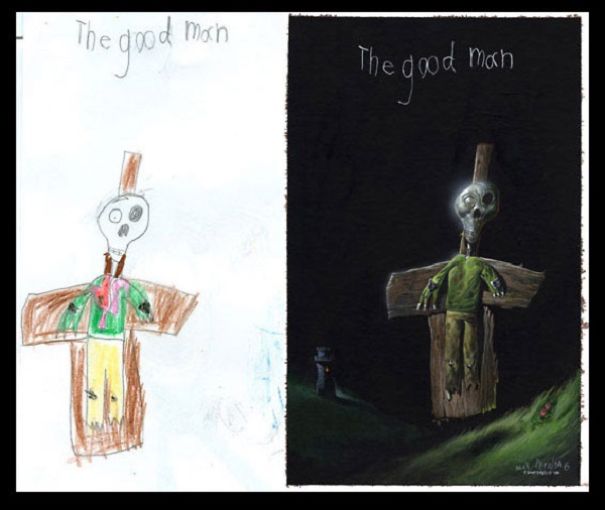 What Children’s Drawings Would Look Like If They Were Painted Realistically