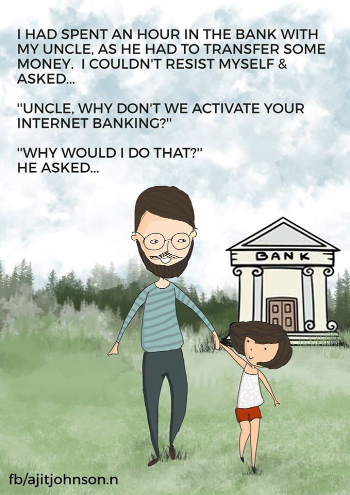 I Decided To Illustrate This Cute Story That I Received As An Whatsapp Text. Find The Irony.