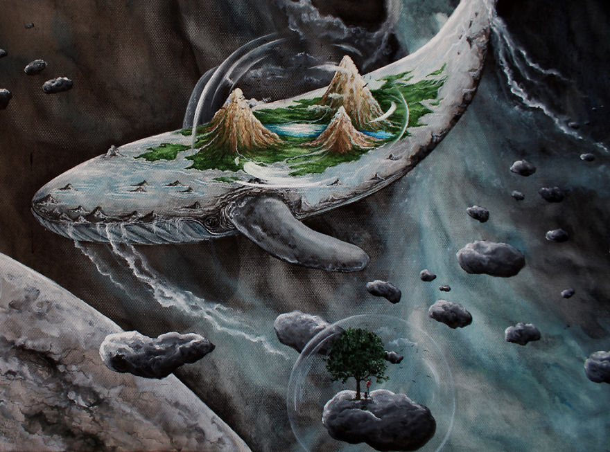 'Another Kind Of Sea' : I Painted A Surreal Watercolour Scenery