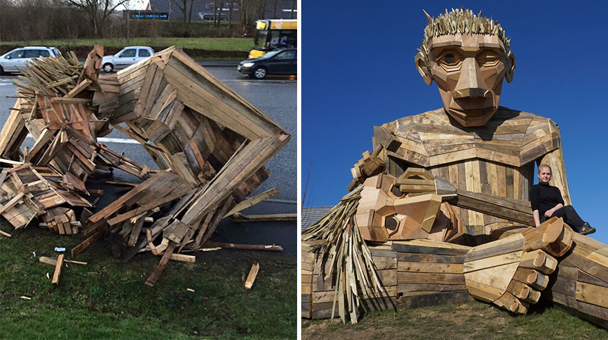 14-Year-Old Girl Saved My Sculpture After It Was Destroyed In A Storm