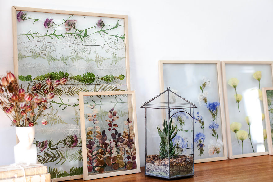 I Create Art From Dried Leaves And Flowers I Create Art From Dried Leaves And Flowers