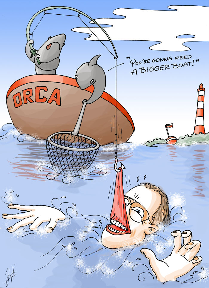 Good Catch - Jaws Reversed