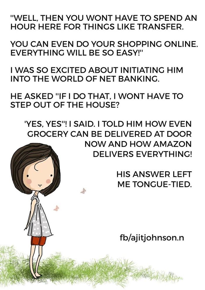 I Decided To Illustrate This Cute Story That I Received As An Whatsapp Text. Find The Irony.