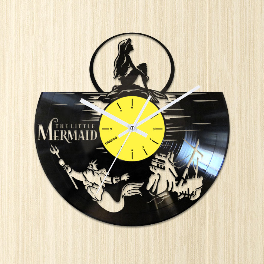 I Made Disney Inspired Clocks From Old Vinyl Records I Made Disney Inspired Clocks From Old Vinyl Records