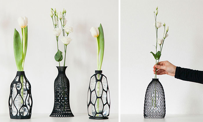 I 3D-Print Vases To Give Plastic Bottle A Second Life