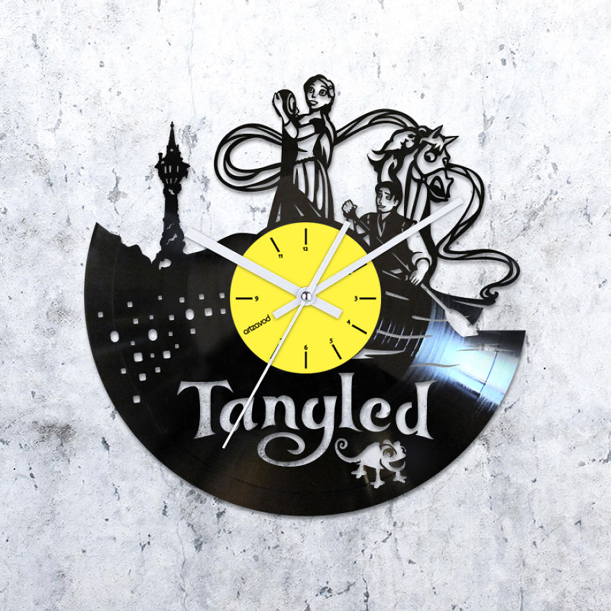 I Made Disney Inspired Clocks From Old Vinyl Records I Made Disney Inspired Clocks From Old Vinyl Records