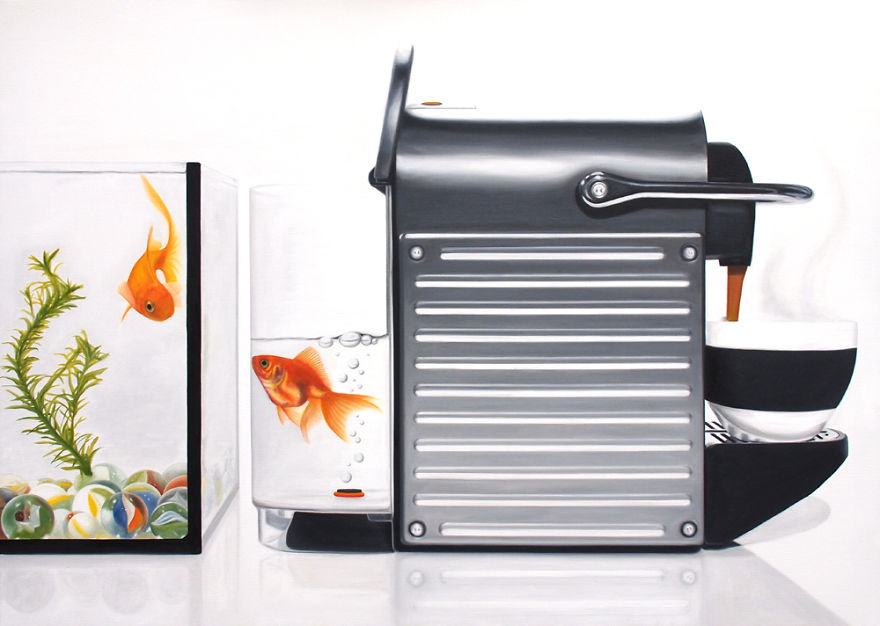 I Combine Hyperrealism With Humour In My Oil Paintings