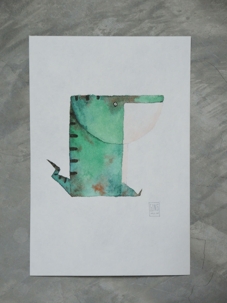 I Draw Different Animals From The Same Semicircle Shape