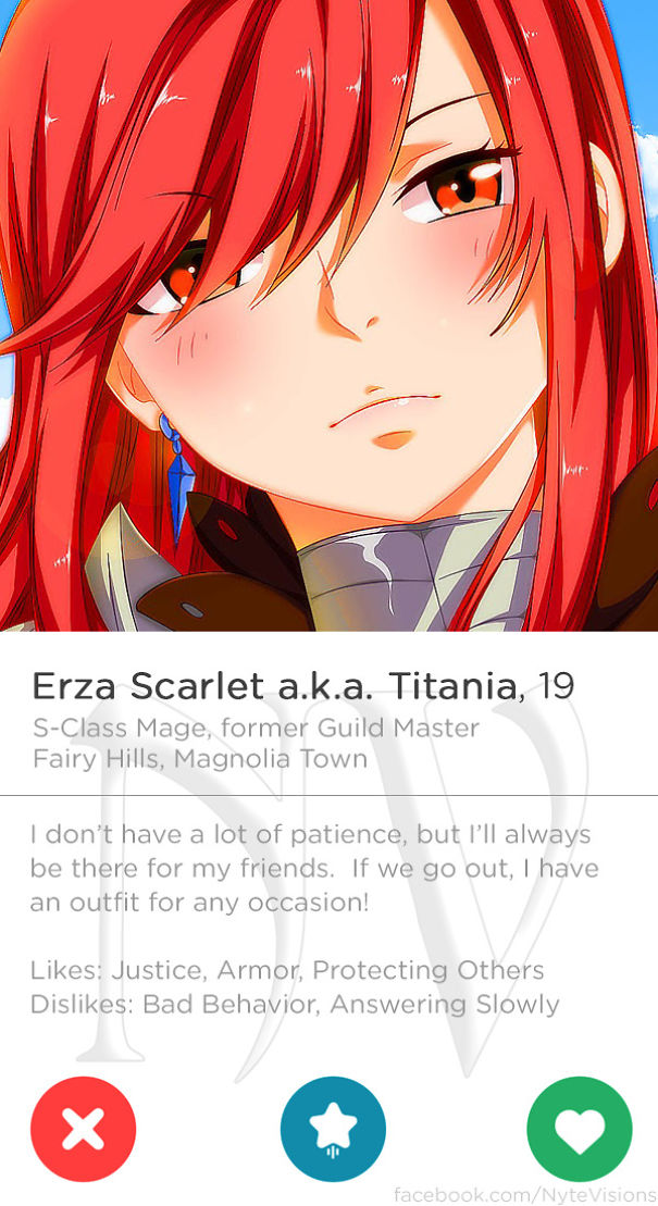 Anime Characters Were On Tinder