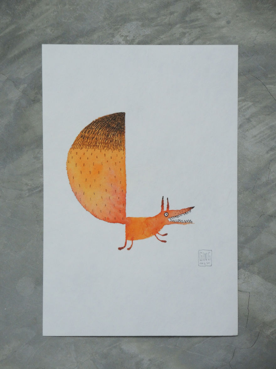 I Draw Different Animals From The Same Semicircle Shape