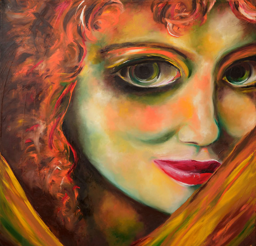 I Paint Colourful Portraits Using My Fingers I Paint Colourful Portraits Using My Fingers