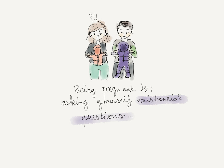 Graphic Designer Makes Daily Illustrations About Her Pregnancy