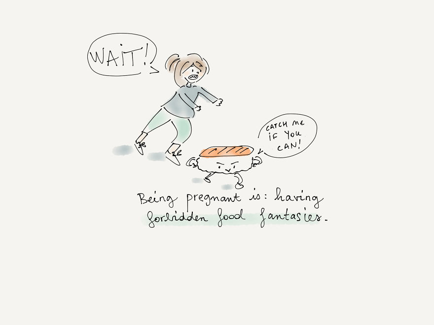 Graphic Designer Makes Daily Illustrations About Her Pregnancy