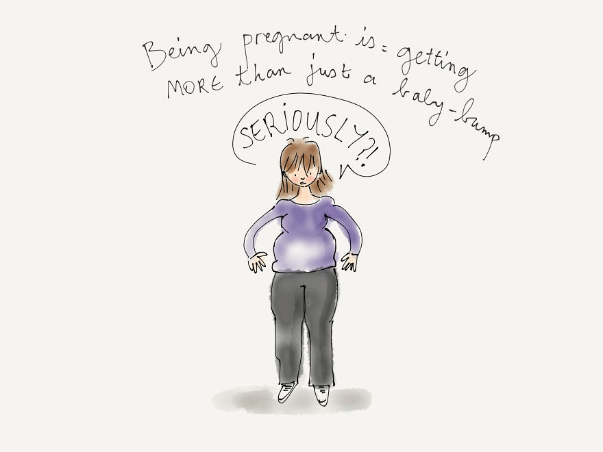 Graphic Designer Makes Daily Illustrations About Her Pregnancy