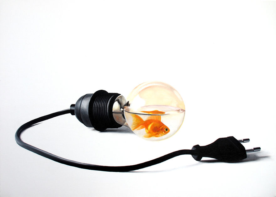 I Combine Hyperrealism With Humour In My Oil Paintings