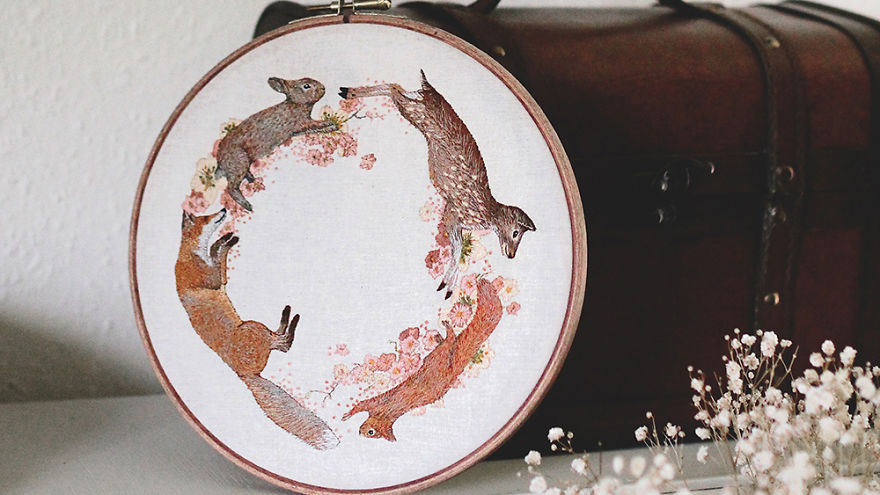 I Transform Pets Into Hand-Embroidered Portraits