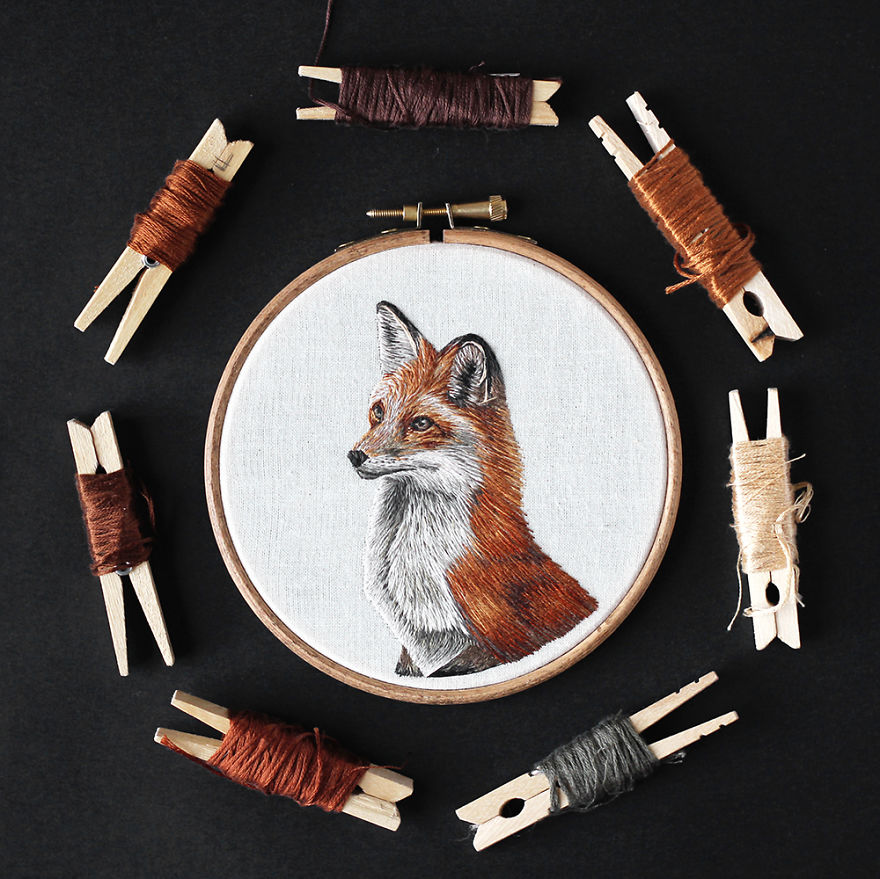 I Transform Pets Into Hand-Embroidered Portraits