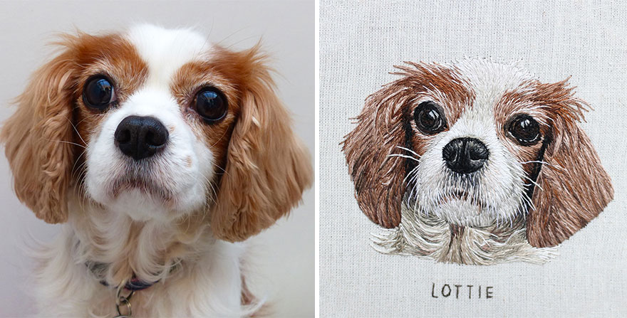 I Transform Pets Into Hand-Embroidered Portraits