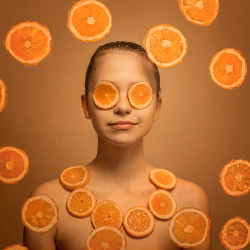 I Created Conceptual Portraits Representing Colors By Combining Photography And Painting