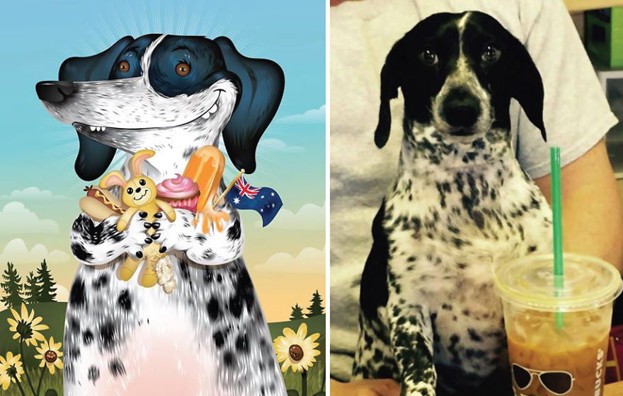 I Draw Pet Portraits Inspired By How Their Owners Describe Them
