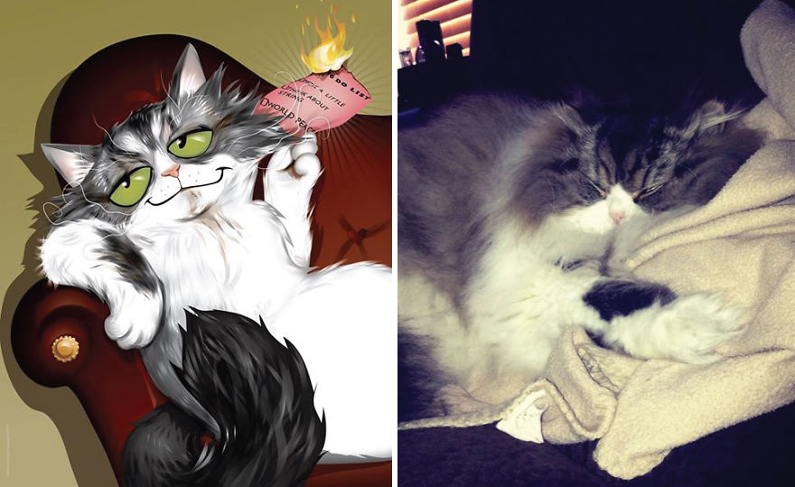 I Draw Pet Portraits Inspired By How Their Owners Describe Them