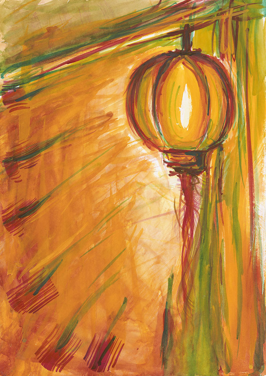 I Love Lampions. I Paint Them With Watercolors Or Ink, Or Both.