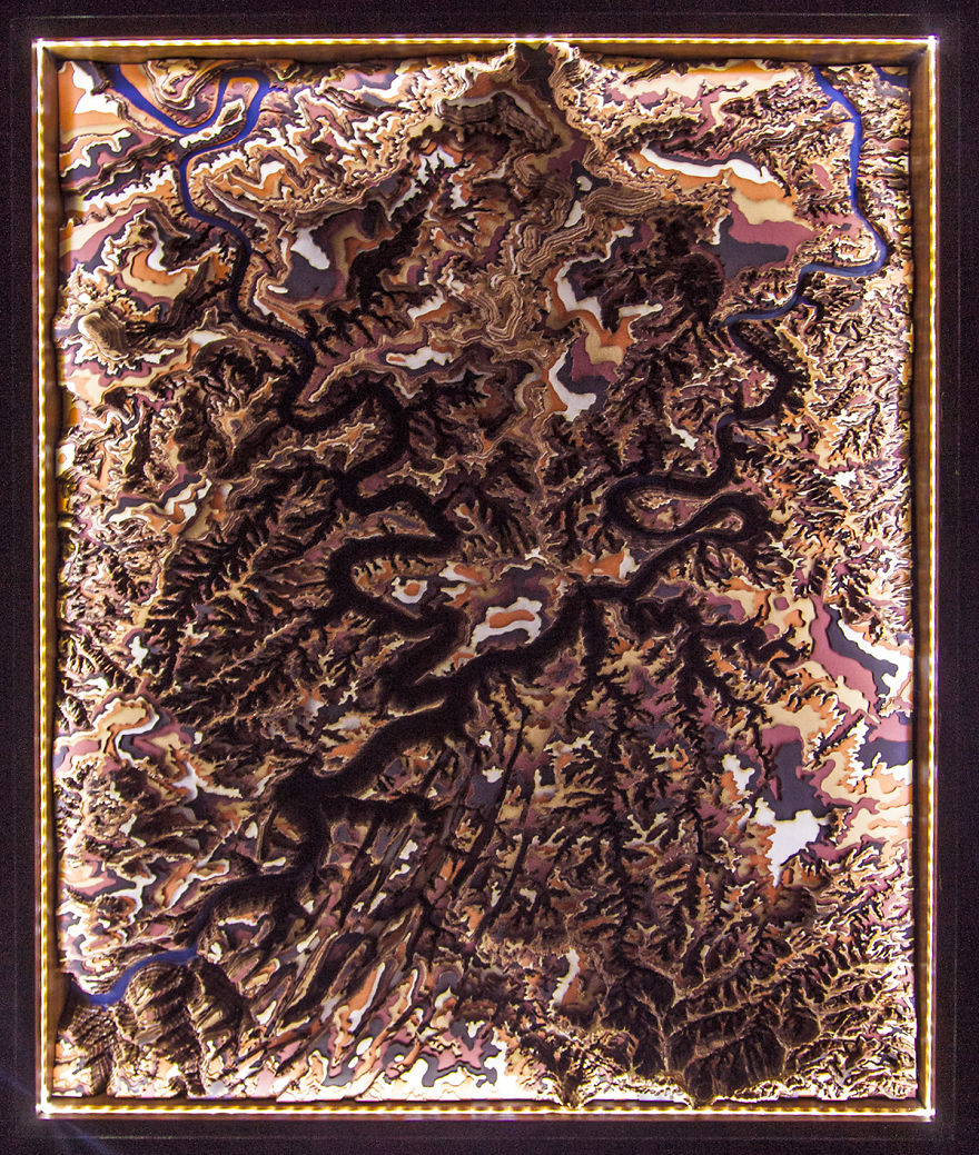 I Made An Intricate Topography Table Based On Canyonlands National Park