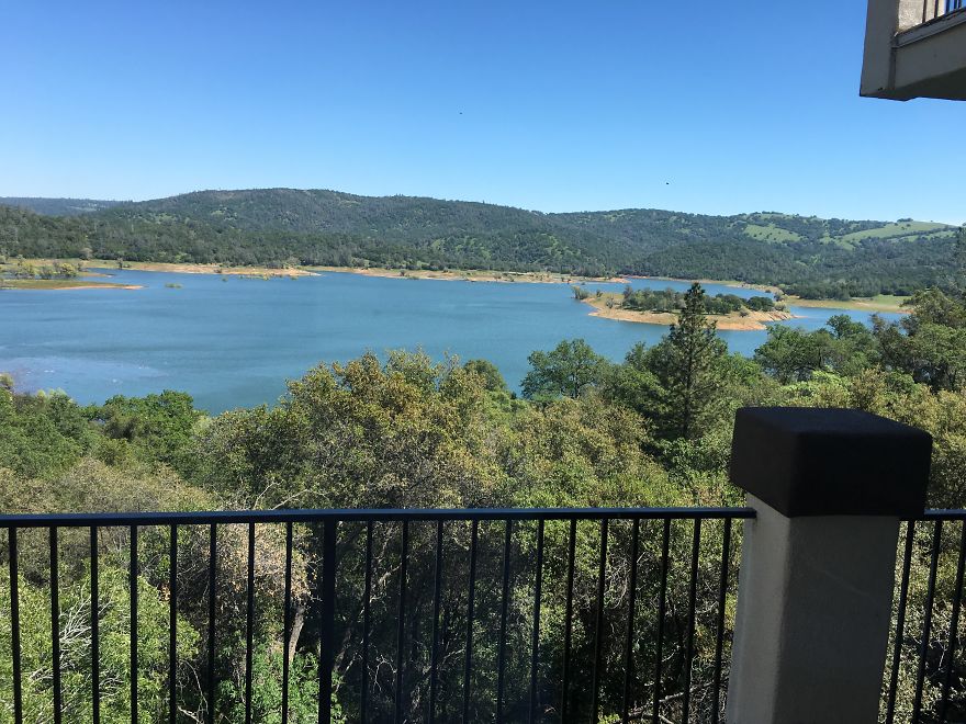 The View From My Desk At My Home Office In Loomis, Ca. That's Lake Folsom.