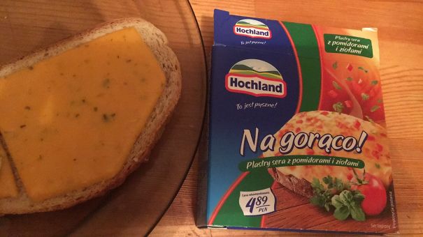 Cheese Slices With Tomato And Herbs.. But No Tomato