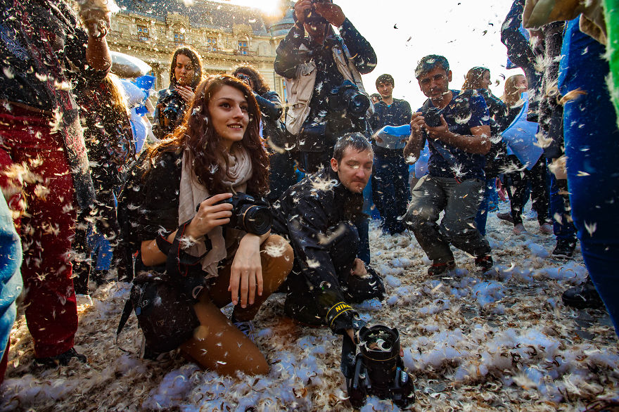 I Documented The International Pillow Fight In Bucharest, Romania
