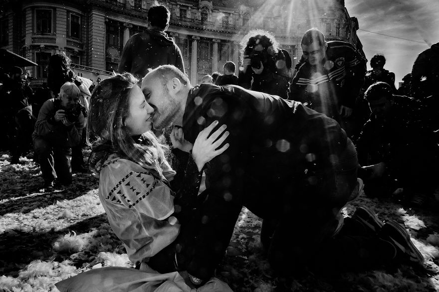 I Documented The International Pillow Fight In Bucharest, Romania