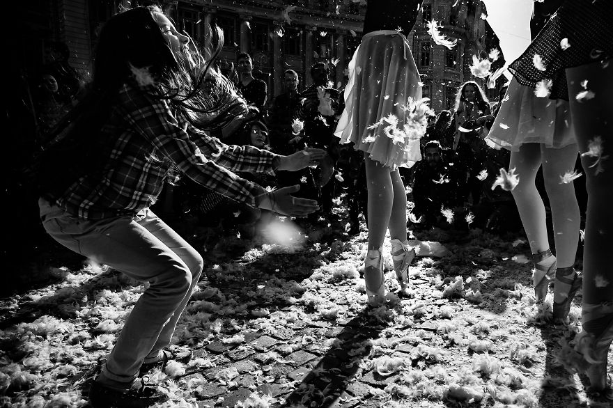 I Documented The International Pillow Fight In Bucharest, Romania