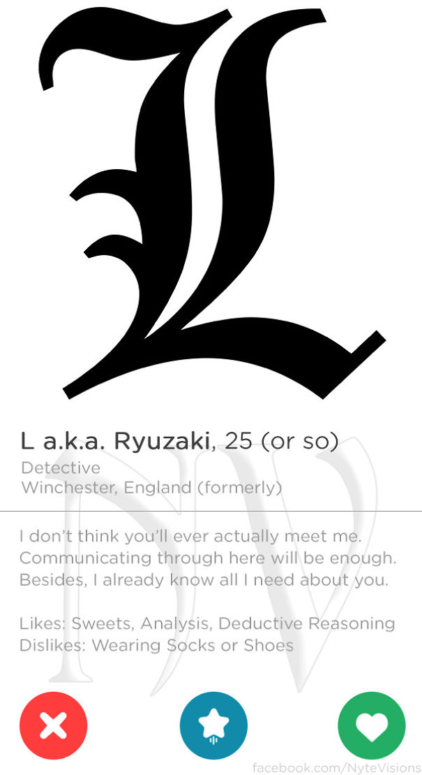 Anime Characters Were On Tinder