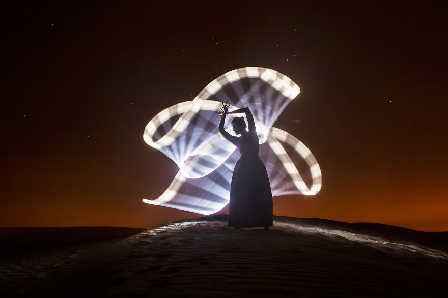 Light-Painting: We Travel Around The World To Create Fantasy Portraits Light-Painting: We Travel Around The World To Create Fantasy Portraits