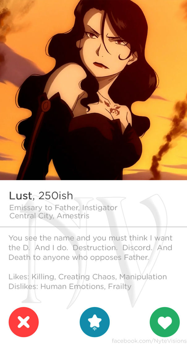 Anime Characters Were On Tinder