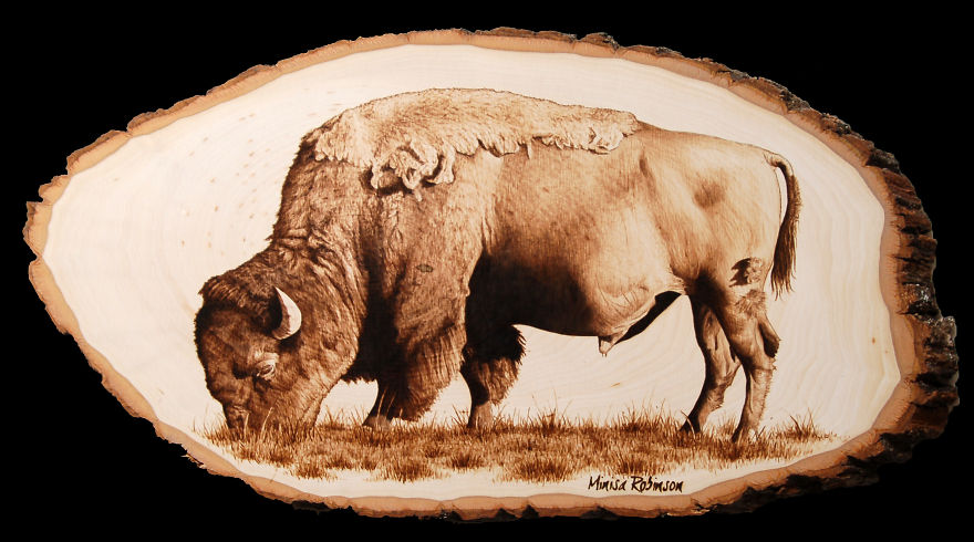 I Create Realistic Woodburnings With A Simple Tool