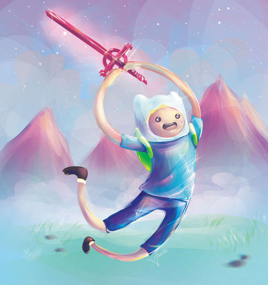 Mathematical! I Drew Adventure Time Characters In Adobe Illustrator