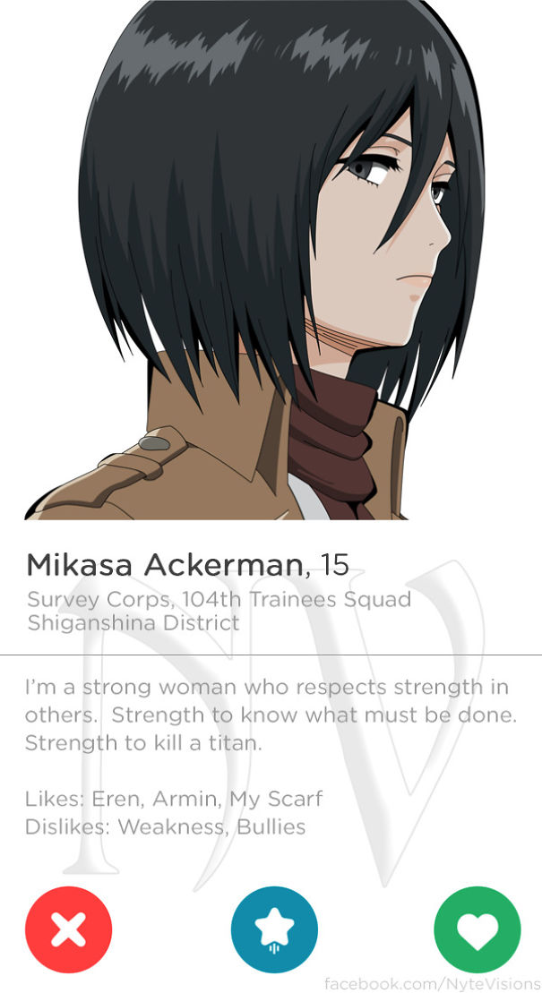Anime Characters Were On Tinder
