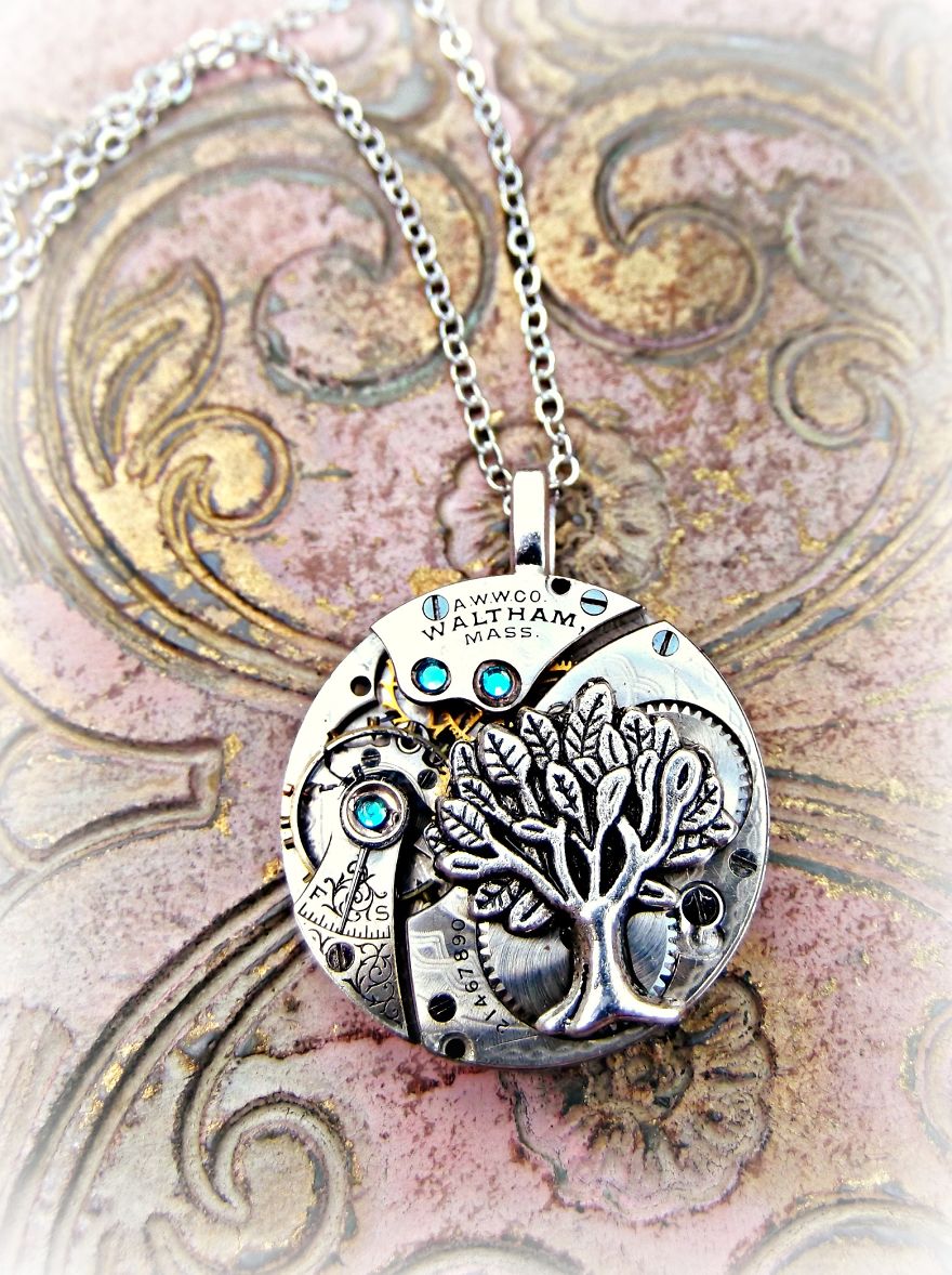 We Turn Used Antique Pocketwatch Parts Into One-Of-A-Kind Jewelry