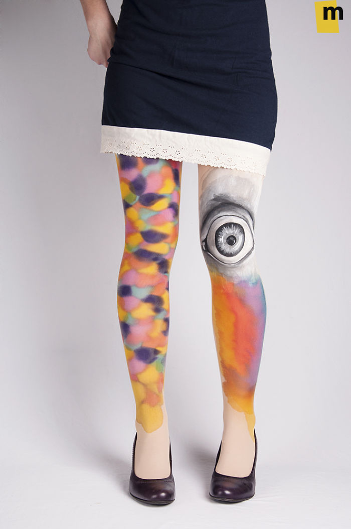 We Hand-Paint Tights That Let You Walk In A Piece Of Art