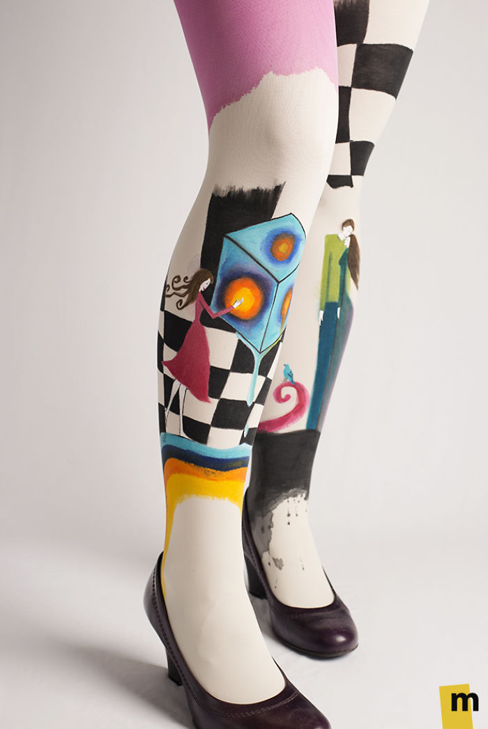 We Hand-Paint Tights That Let You Walk In A Piece Of Art
