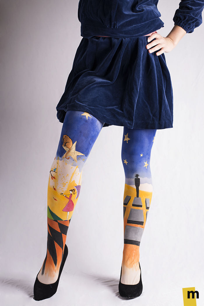 We Hand-Paint Tights That Let You Walk In A Piece Of Art