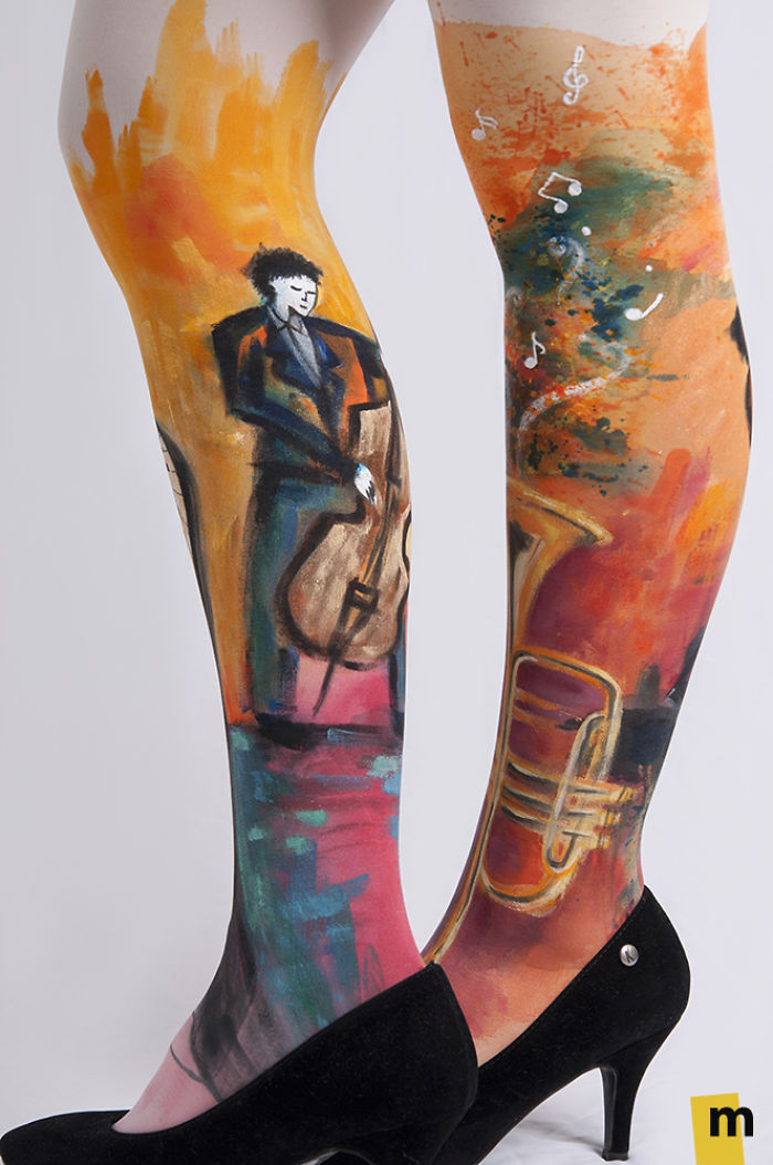 We Hand-Paint Tights That Let You Walk In A Piece Of Art