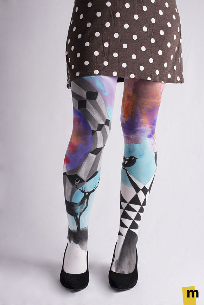 We Hand-Paint Tights That Let You Walk In A Piece Of Art We Hand-Paint Tights That Let You Walk In A Piece Of Art