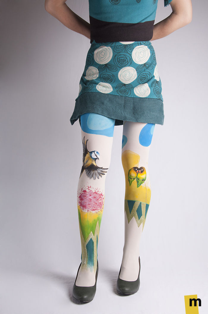 We Hand-Paint Tights That Let You Walk In A Piece Of Art